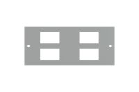 CMD 4 Gang Data Plate / 4 x RJ45 (37.1mm x 22.3mm) LJ6C - 4 Compartment