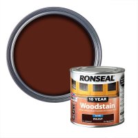 Ronseal 10 Year Woodstain Walnut Tin & Swatch