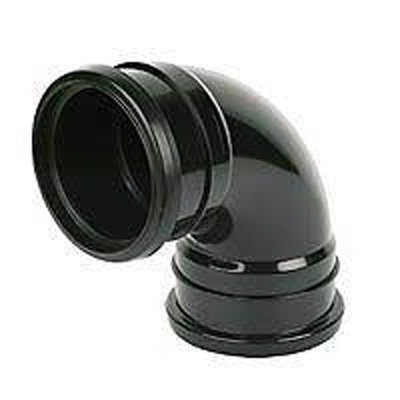 Ring Seal Soil 110mm 92.5 degree Bend Double Socket Black