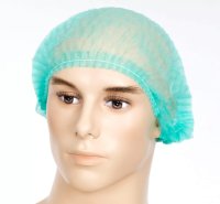 RS PRO Disposable Mob Caps 14gsm - Green 55x48cm
