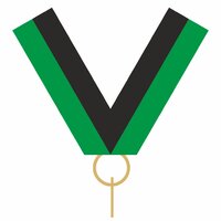 22mm Medal Ribbon with Clip (Green & Black)
