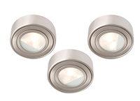 COMMAND 60W three cabinet light kit , IP20, 55mm, Brushed chrome