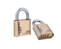 Federal Padlock 50mm Combination Brass Body