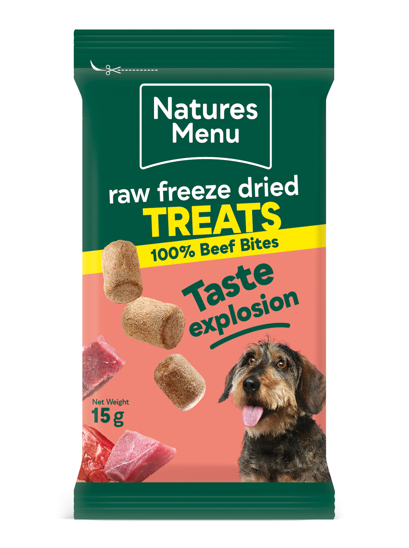 Natures Menu Adult Dog Freeze Dried Raw Treats Beef 20x15gm - 1909