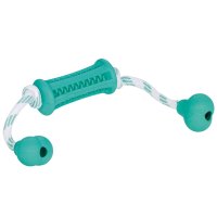 Nobby Rubber Stick With Rope Dental Line Mint Flavour Turquoise/White 9cm