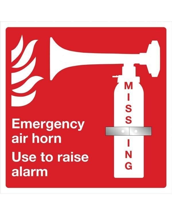 EMERGENCY AIR HORN BACKBOARD