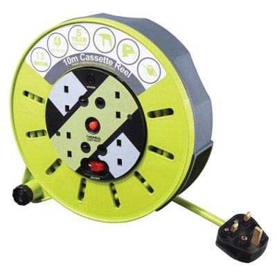 Rugged 10M Cable Reel 4 Gang 13A Cassette