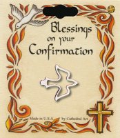 Confirmation Brooch - Dove - Nickel   (F1750/N)