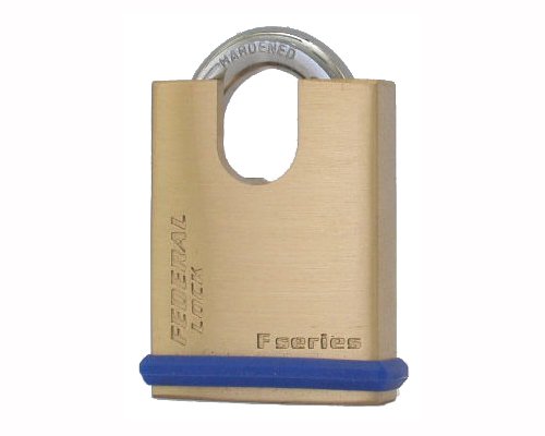 Federal Padlock 30mm shrouded Shackle Brass