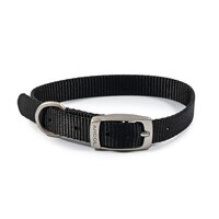 Ancol Viva Nylon Buckle Collar 26-31cm Size 2 Black x 1