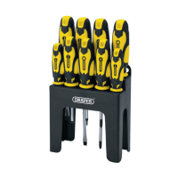 Draper Soft Grip Screwdriver Set, Yellow 9pcs/Set