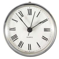 Small Roman Round Clock
White Faced
Chrome Bezel