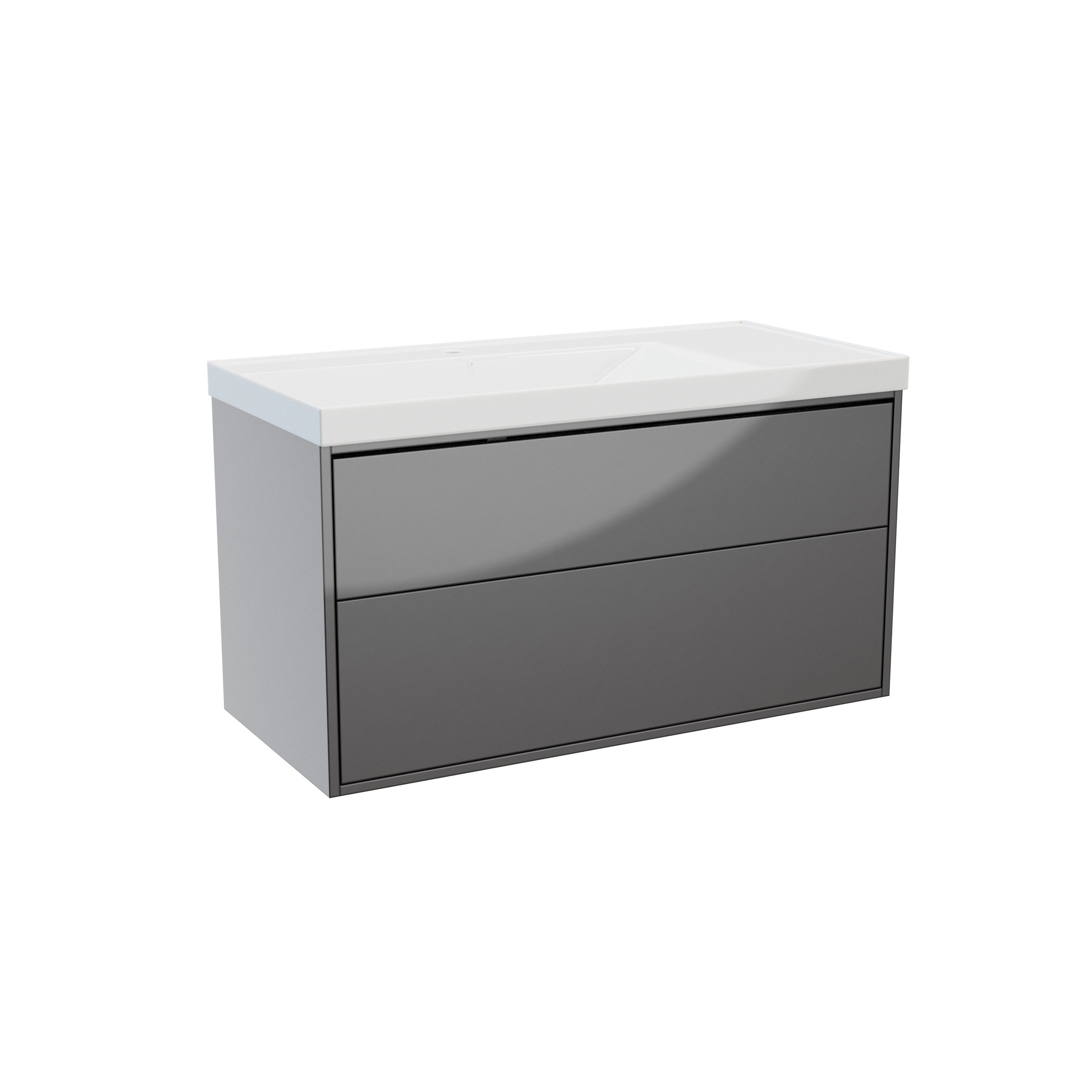 ERLA 1000MM WALL HUNG TWIN DRAWER ANTHRACITE