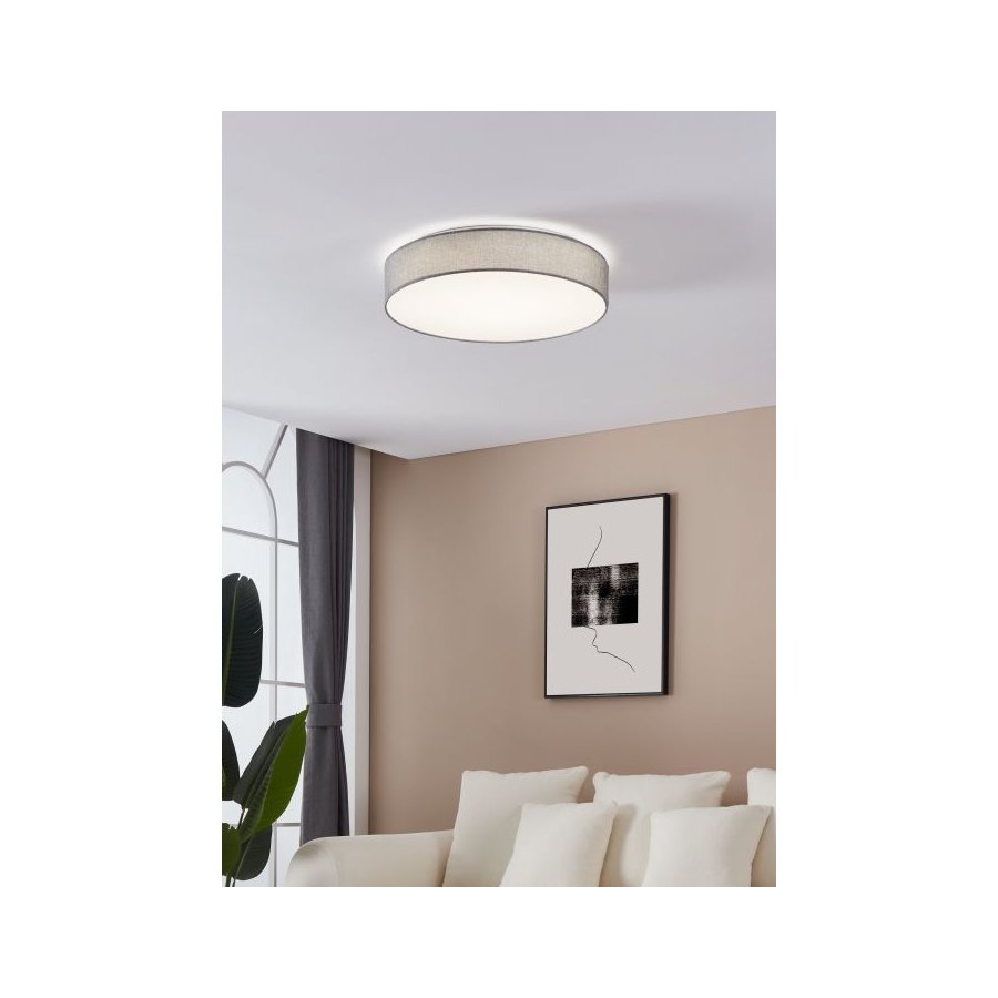 Eglo Romao Nickel Grey Drum Light