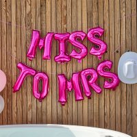 Pink 'Miss to Mrs' 16" Foil Balloon Garland