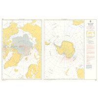 ADMIRALTY Magnetic Variation Chart - 5384 The Polar Regions, Magnetic Variation 2020 and Annual Rates of Change