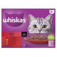 Whiskas Pouch 1+ Cat Meaty Meals in Gravy 4x12x85g