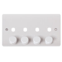 4G DOUBLE DIMMER PLATE & KNOBS