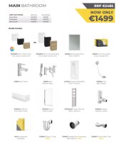 MAIN BATHROOM BUNDLE SOURCE FLOORSTANDING 50CM TWO DRAWER UNIT GLOSS BLACK MAIN SUITE PACK