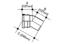 Sewer Bend 30-degree 160mm Short Radius 1 socket ( 6") U-222213