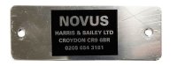 NOVUS STAINLESS STEEL NAMEPLATE NW86/34NP