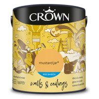 Crown Paint Mid Sheen Mustard Jar 2.5l