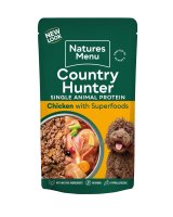 Natures Menu Dog Country Hunter 80% Grass Grazed Chicken with Fruit & Vegetables Pouches 3x6x150g