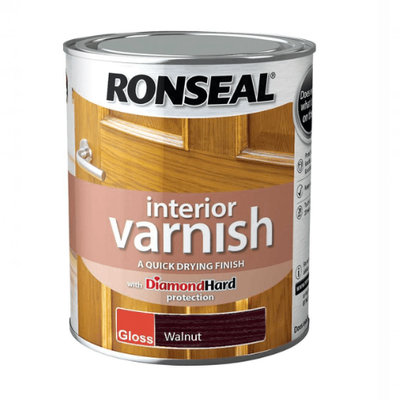 Ronseal Interior Gloss Varnish - Walnut 750ml