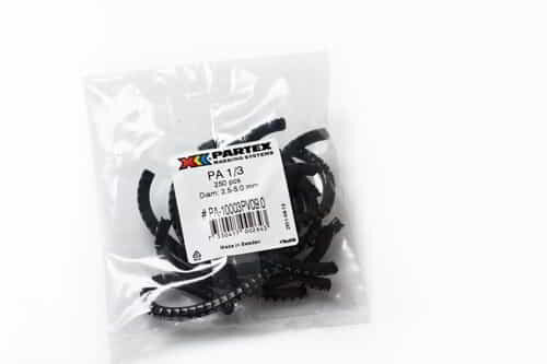 Partex PA 1/3 Black C on White Coloured Cable Marker (1000)