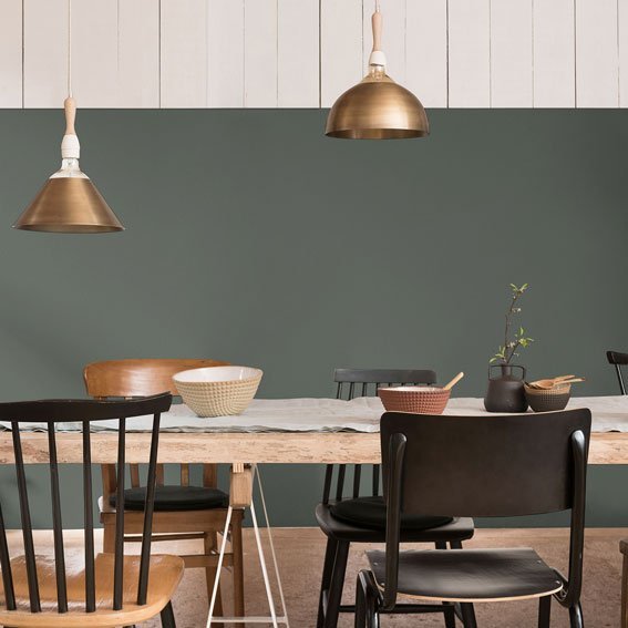 Dining Room painted in Dulux Easycare Collins Green
