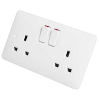 SOLLYSTA 2 GANG  13A SWITCHED SOCKET