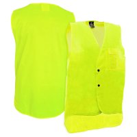 Hi-Vis Vest, Domed, Day Only, Yellow