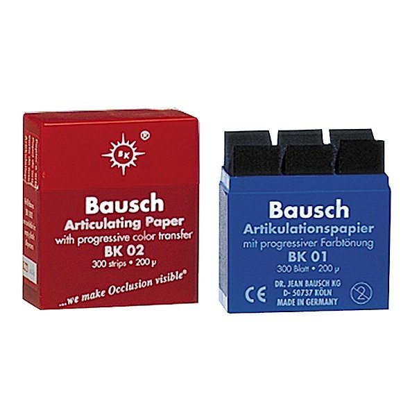 Bausch Articulating Paper Plastic Dispenser - 300pk Thick / Blue - DMI Dental Supplies Ireland - Next Day Delivery