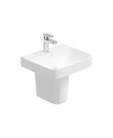 HORIZON 45CM 1TH SQUARE BASIN & SEMI PEDESTAL