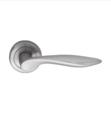 Senelli Salina Lever On Rose Satin Nickel Solid
