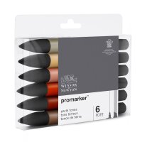 Winsor & Newton - Promarker x 6 Set - Earth Tones
