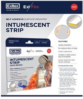 EXITEX SELF ADHESIVE SURFACE MOUNTED 5.2 MTR INTUMESCENT STRIP WHITE