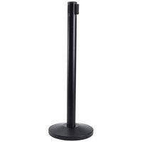 Barrier Post, Black with Retractable Black Belt Carton of 2