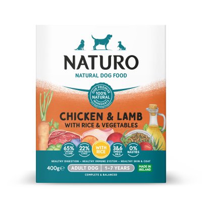 Naturo Adult Chicken & Lamb with Rice & Veg Trays 7 x 400g