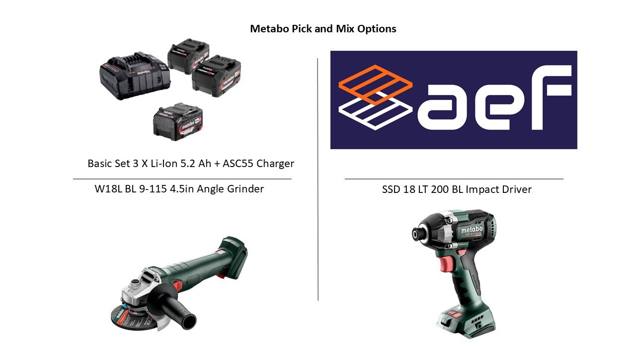 Metabo Pick and Mix, W18LBL9-115+ SSD18LT200BL 520157