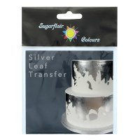 Sugarflair Silver Leaf Sheet 83 x 83mm