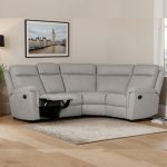 David Manual Recliner Corner Sofa - Grey
