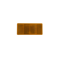REFLECTOR AMBER RECTANGLE ADHESIVE 71MM X 35MM