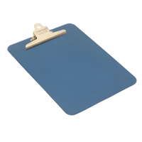 Stainless Steel Clipboard A4 Portrait, Metal Detectable, Blue