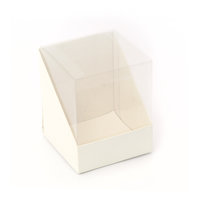 BOX PVC 100X100X120MM SOFT WHITE