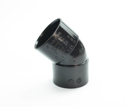 Polypipe 32mm WS17 ABS 45 Degree Black Obtuse Bend