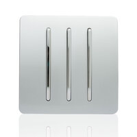 TRENDI 3 GANG 2 WAY SWITCH SILVER