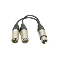 Klotz Single Female XLR - Twin Male XLR Y Split Adapter