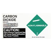 Carbon Dioxide UN 1013 Label (3-7/8" W x 2" H)