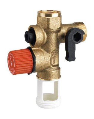 Veiligheidsgroep 7bar 3/4 PVC met reductie 1/2